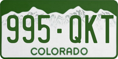 CO license plate 995QKT