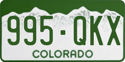 CO license plate 995QKX
