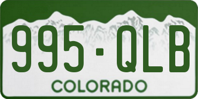 CO license plate 995QLB