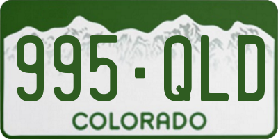 CO license plate 995QLD