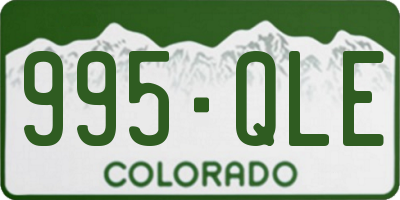 CO license plate 995QLE