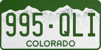 CO license plate 995QLI