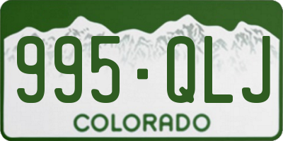 CO license plate 995QLJ