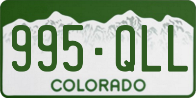 CO license plate 995QLL