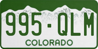 CO license plate 995QLM