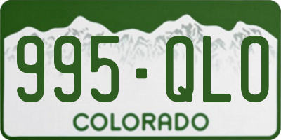 CO license plate 995QLO