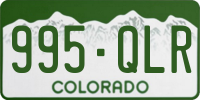 CO license plate 995QLR