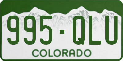CO license plate 995QLU