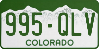 CO license plate 995QLV