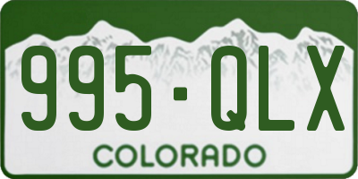 CO license plate 995QLX