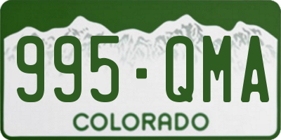 CO license plate 995QMA