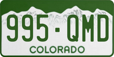 CO license plate 995QMD