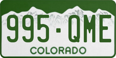 CO license plate 995QME