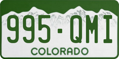 CO license plate 995QMI
