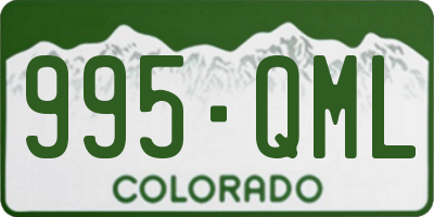 CO license plate 995QML