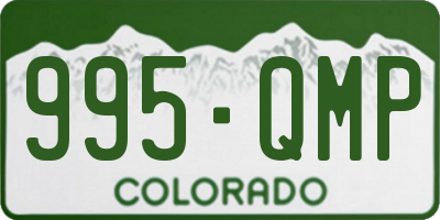 CO license plate 995QMP
