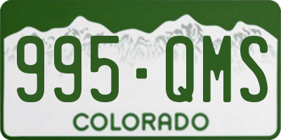 CO license plate 995QMS