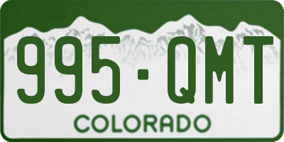 CO license plate 995QMT