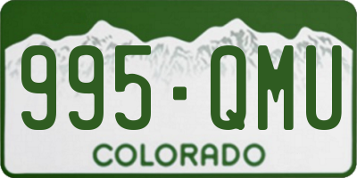CO license plate 995QMU