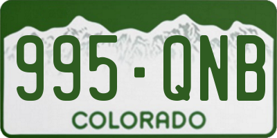CO license plate 995QNB