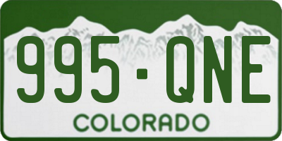 CO license plate 995QNE