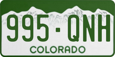 CO license plate 995QNH