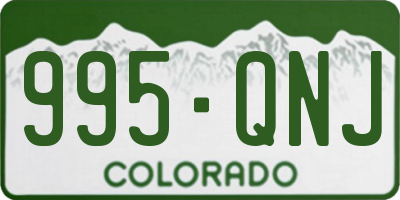 CO license plate 995QNJ