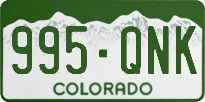 CO license plate 995QNK