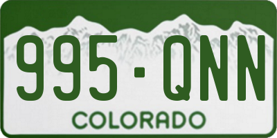 CO license plate 995QNN