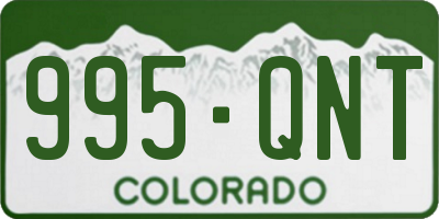 CO license plate 995QNT