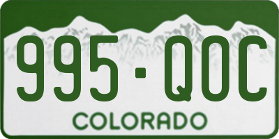 CO license plate 995QOC