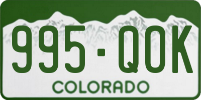 CO license plate 995QOK