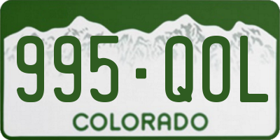 CO license plate 995QOL