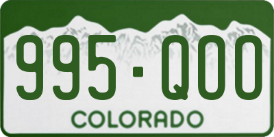 CO license plate 995QOO