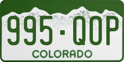 CO license plate 995QOP