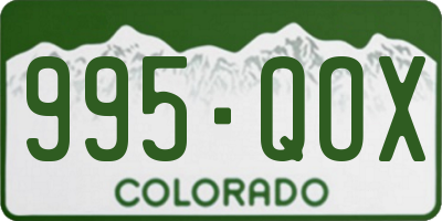 CO license plate 995QOX