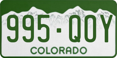 CO license plate 995QOY