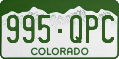 CO license plate 995QPC