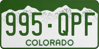 CO license plate 995QPF