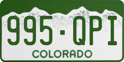 CO license plate 995QPI