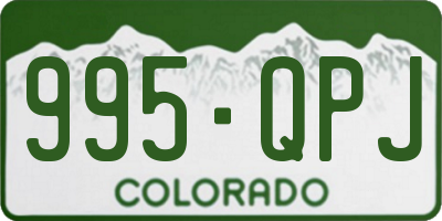 CO license plate 995QPJ