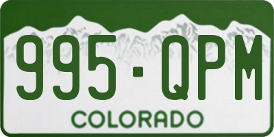 CO license plate 995QPM