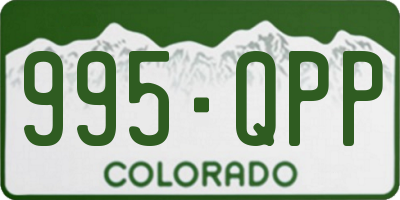 CO license plate 995QPP
