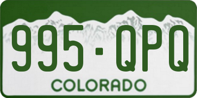 CO license plate 995QPQ