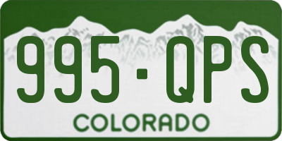 CO license plate 995QPS