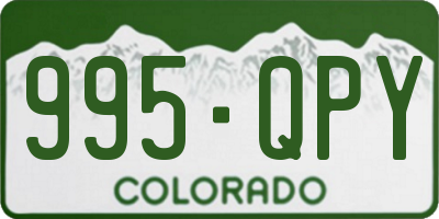 CO license plate 995QPY