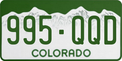 CO license plate 995QQD