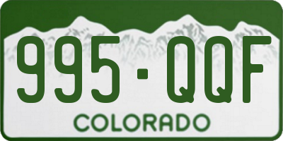 CO license plate 995QQF