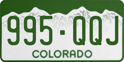 CO license plate 995QQJ