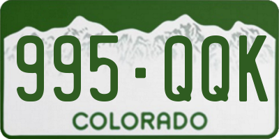 CO license plate 995QQK